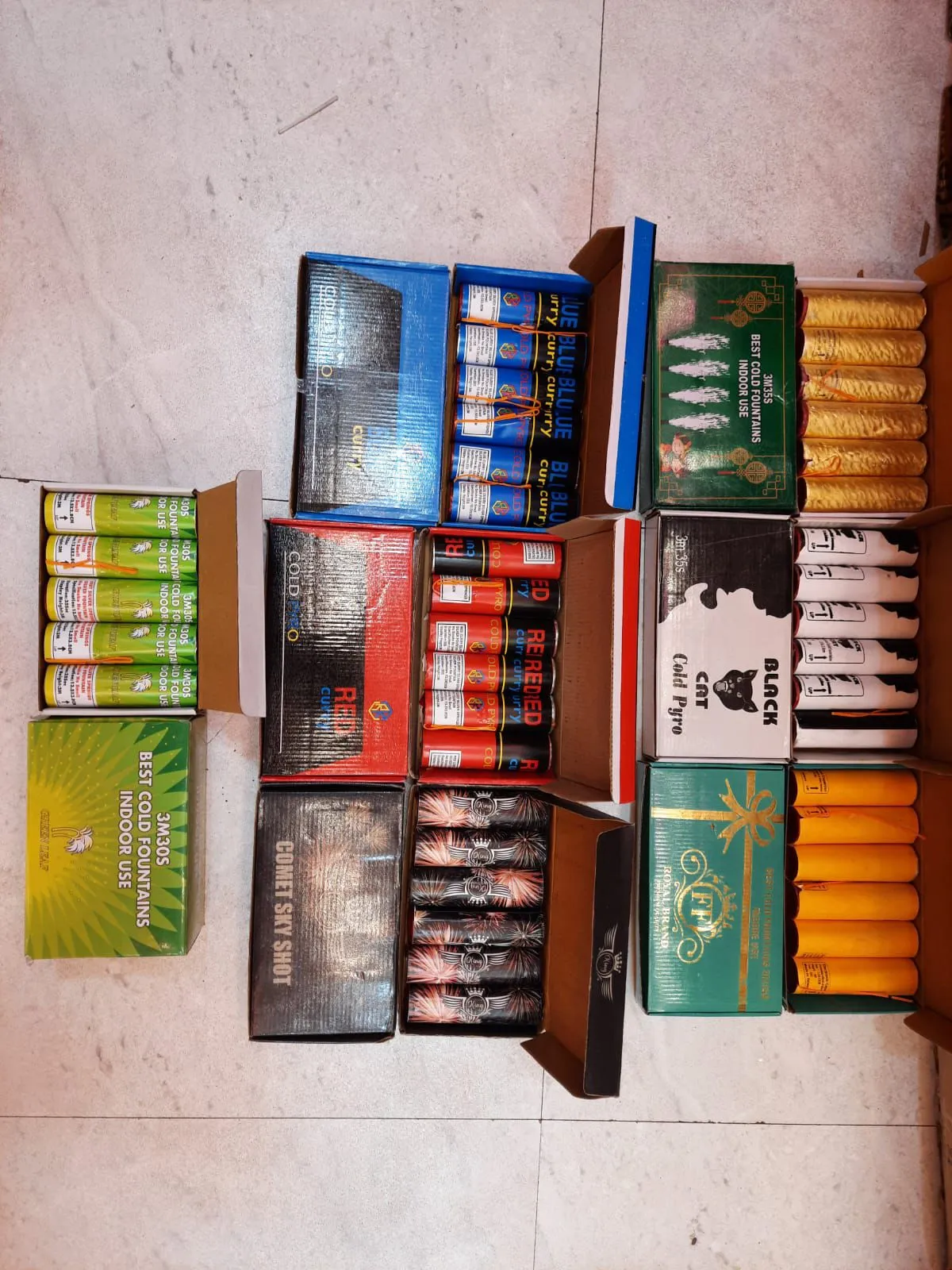 Assorted Cold Pyro products